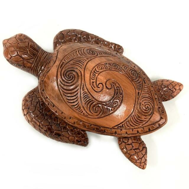 Sculpture Tortue Déco En Bois Exotique – Figurine Artisanale Naturelle