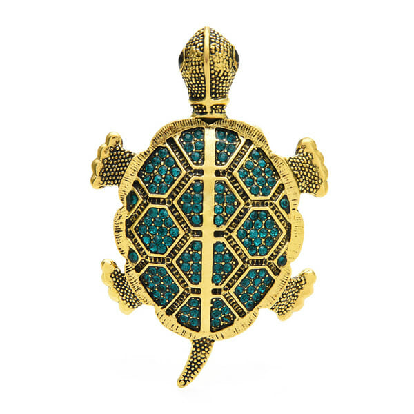 Broche Vintage Dorée Et Argentée - Bijou Fantaisie élégant Pour Femme - Modèle Unique 5530