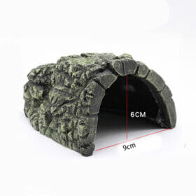 Grotte Pour Aquarium - Abri Pour Crevettes, Poissons Betta, Tortues | En Polypropylène, 10.3x10.3x5.5 Cm